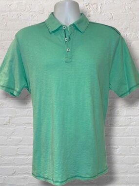 Tommy Bahama Polo Shirt Men’s Medium Green 100% Cotton Short Sleeve